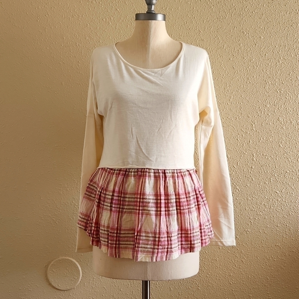 BD Collection Long Sleeve Plaid Blouse